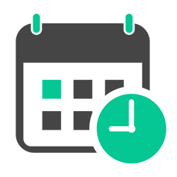Hospital hours icon displaying veterinary clinic business hours