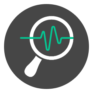 Veterinary diagnostics icon representing advanced diagnostic testing and pet health evaluations