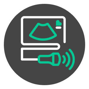 Digital radiology service icon for pet diagnostic imaging